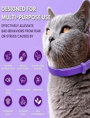 Calming Cat Collars 3 Pack – Lavender Anti – Anxiety Pheromone for Cats 30 Days