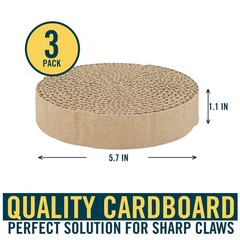 OurPets Wobble Scratch Track Cat Scratcher Cardboard Replacement Small, Brown