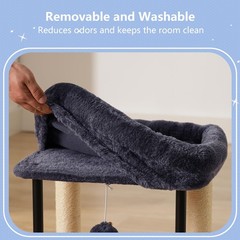 Cat Tree, Cat Scratching Posts with Bed, Sturdy Tower with Fully SisalWrapped…