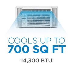 BLACK+DECKER Window Air Conditioner 14300 BTU, AC Window Unit Cools Up to 700 Sq