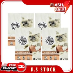 (4 pack) Special Kitty Clumping Clay Cat Litter, Unscented, 45 lbs Box