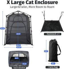Catio Outdoor Cat Enclosure Pop up Cat Tower Tent Cat Playpen w/Breathable Mesh
