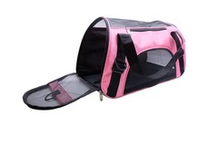 ZaneSun Cat Carrier,Soft-Sided Pet 17.7″L x 9.5″W x 11.8″H, Medium-LightPink