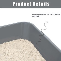1 Pack of Extra Large Cat Litter Box (ABS Material), Low Entry Senior Litter …
