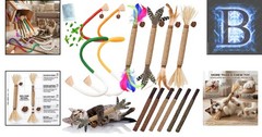 Interactive 12PCS Catnip Chew Toys for Indoor Cats – Dental Health Included