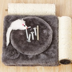 16″ Cat Tree Tower Scratching Post Cat Scratcher Green-Leave Playing Condo House