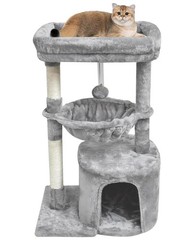 SYANDLVY Small Cat Tree for Indoor Cats, Activity Cat Tower with Scratching Post