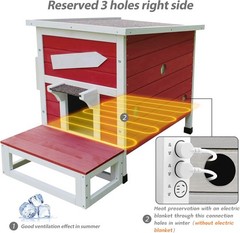 Outdoor Cat Shelter with Escape Door Rainproof Outside Kitty House