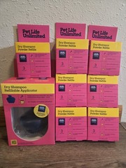 Waterless Powder All-in-One Applicator Dog Brush + 7 Boxes Powder Refills