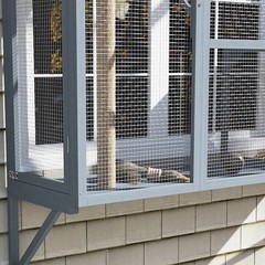 PawHut Catio Outdoor, Cat Window Catio for 2-3 Cats, for Playing Sunbathing