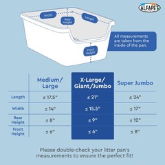 Alfapet Sifting Cat Litter Box Liners – Jumbo 30 Count, Tear-Resistant Cat Li…