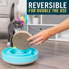 OurPets Wobble Scratch Track Cat Scratcher Cardboard Replacement Small, Brown