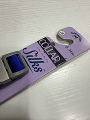 Silks Dog Collar, Blue 8-14in. Small Breeds