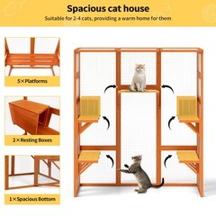COZIWOW Large Cat House Outdoor Catio Play & Run Enclosures Indoor Window Cage