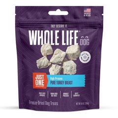 Whole Life Dog Just One Turkey Freeze Dried Dog Treats – Human Grade High Pro…