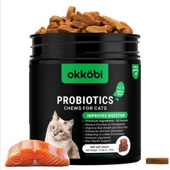 Probiotics for Cats Chews 200PCs – Digestive, Gut Health & Diarrhea Support…