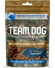 Team Dog Freeze Dried Raw Dog Food Topper | Wild Boar & Venison Liver Dog Food S