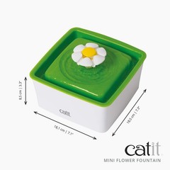 Catit Flower Fountain 1.5L Ergonomic Design Triple Action Filter Cat Water Di…
