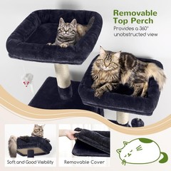 Globlazer Cat Tree Tall, 71 inches Cat Tower for Indoor Adult Cats Multi-Leve…