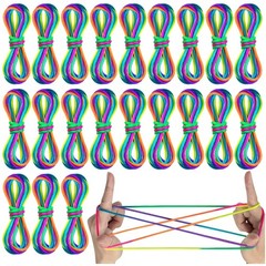 CLESDF Cats Cradle String, 30Pcs Rainbow Color Finger Small, Colour 30pcs