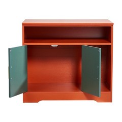 Modern 31in Litter Box Unit Multi Functional Storage Top Vintage Green