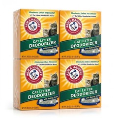 Cat Litter Freshener Arm & Hammer Baking Soda Odor Eliminator 4 Pack 30 Oz