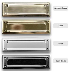 Solid Steel Gold Color with Spring Flap | Mail Slot Fits to Most Doors | Oute…