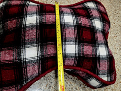 Plush Red/Black Plaid Bone-Shape Soft-Sided Pet/Dog Pillow/Cushion;20″Reversible