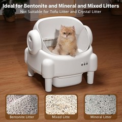 Self Cleaning Cat Litter Box Open Top Automatic Litter Box With App Control