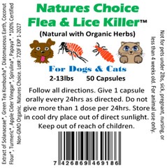Natural Herbal Remedy Flee Control for Cats and Kittens 2-13lbs. It works!