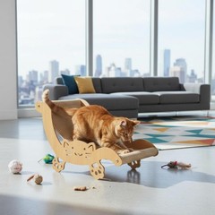 Cat Scratcher Lounger Ergonomic Design Pet Supplies Abrade Resistant for