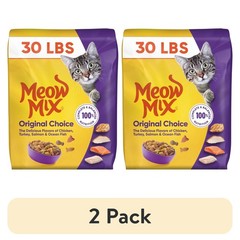 (2 pack) Meow Mix Original Choice Dry Cat Food, 30 lb. Bag