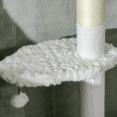 8.4′ Floor to Ceiling Cat Tree, Adjustable Height, Cloud Shape White