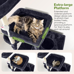 Extra Large Cat Tower, 81-Inch Tall Cat Tree for Big Cats 20 Lbs, XXL Heavy Duty