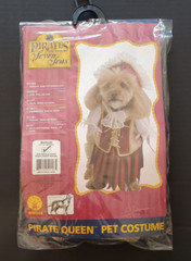 Pirate Queen Pet Costume Size Medium 14-16″ Pirates of the Seven Seas Red Black