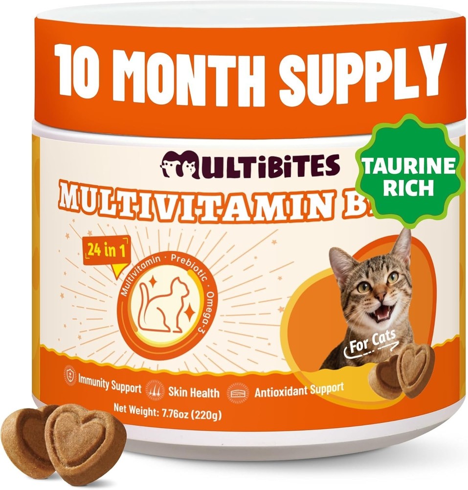 Taurine Cat Treats, Heart, Vision and Immune Support Soft Chews