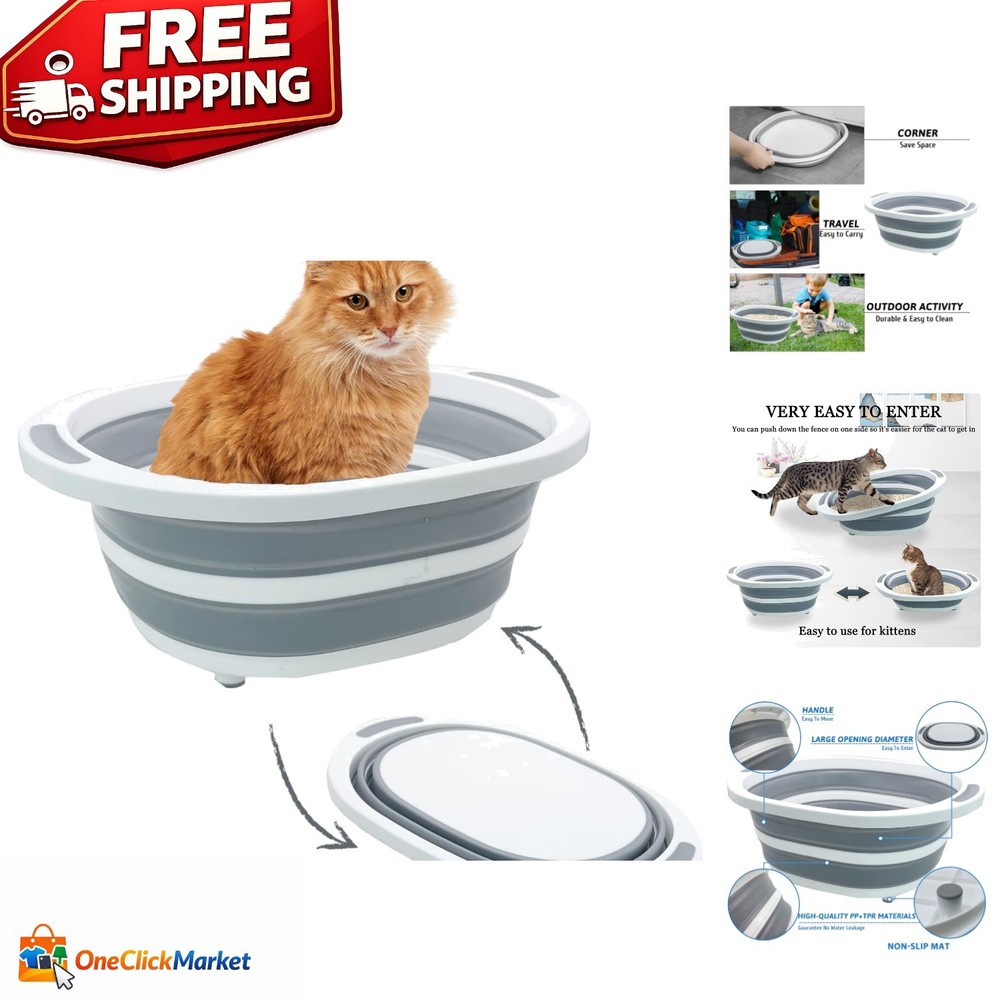 Low Entry Cat Potty Pan – Stylish & Functional for Kittens and Senior Cats