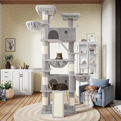 81-Inch Multi-Level Cat Tree with Cozy Condos & Durable Scratching Posts