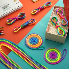 CLESDF Cats Cradle String, 30Pcs Rainbow Color Finger Small, Colour 30pcs