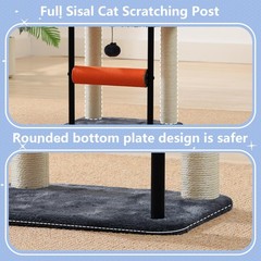 Cat Tree, Cat Scratching Posts with Bed, Sturdy Tower with Fully SisalWrapped…