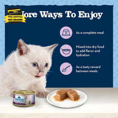 Baby Blue Natural Kitten Wet Cat Food, Healthy Growth Formula with DHA, Chicken