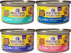 Wellness Complete Health Canned Wet Cat Food Natural, Protein-Rich Cat Food Gril