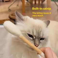 Creative Large Cotton Swab Shaped Catnip Toy Giant Kitten Grinding Biting Stick