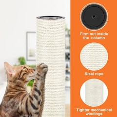 PETUOL 4 PCS M8 Cat Scratching Post Replacement, 15.7 x 3.1 40cm, M8+White01