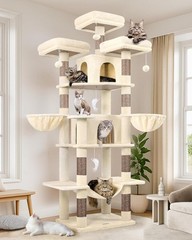 Big Cat Tower Indoor Cats 80inch Cat Tower Multiple Adult Cats XXL Cat Tree W/