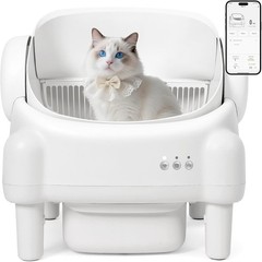 Self Cleaning Cat Litter Box Open Top Automatic Litter Box With App Control
