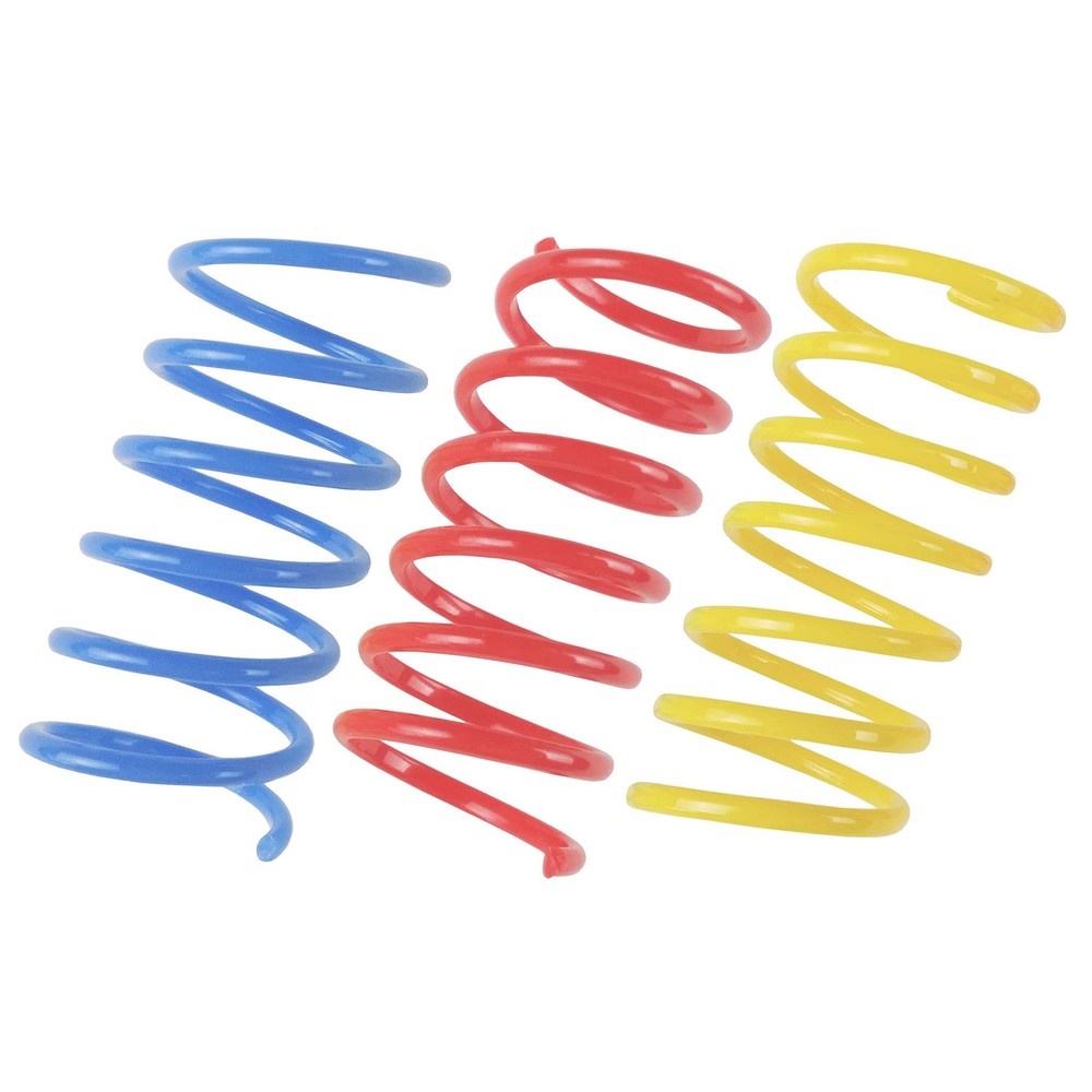 Tamu style Cat Spring Toys (60 Pack), Playful Coils 2 INCH, Red,Yellow,Blue
