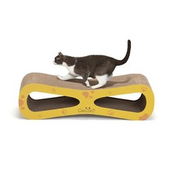 COZIWOW 8-shaped 2 in 1 Cat Scratcher Lounge Bed Cat Scratching Post Cardboard