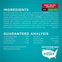 Purina ONE High 3 Ounce (Pack of 48), Grain Free Variety Pack – 4 Flavors