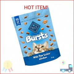 Blue Buffalo Bursts Crunchy & Creamy Cat Treats, Great for Training, Paw-Lickin’